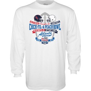 Chick-Fil-A Peach Bowl long sleeve white t-shirt Ole Miss vs Penn State